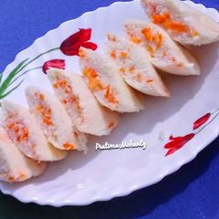 A picture of Carrot Stuffed Idli.