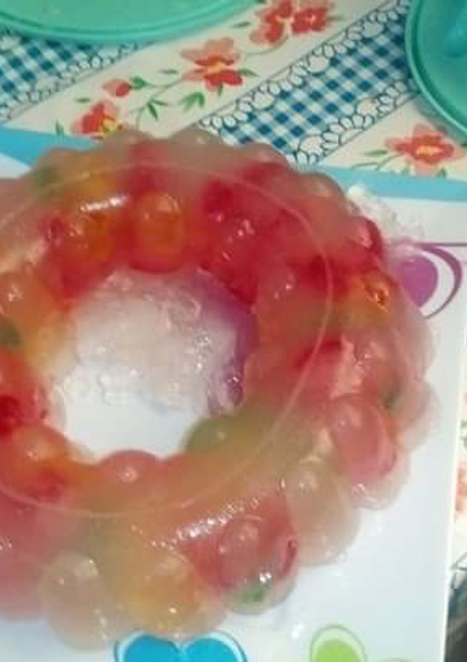 Una foto de 2 receta de gelatina transparente