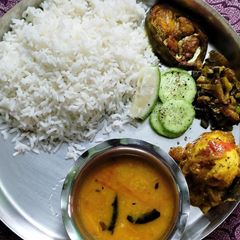 A picture of Dal chawal.