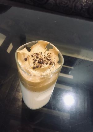 A picture of Dalgona coffee.
