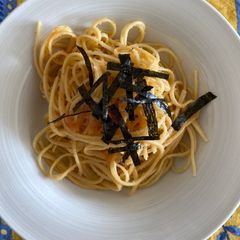Cod Roe Pasta (Mentaiko Pasta) 🐟🍝 A picture of Cod Roe Pasta (Mentaiko Pasta) 🐟🍝.