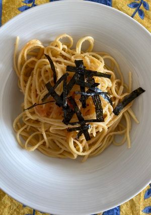 A picture of Cod Roe Pasta (Mentaiko Pasta) 🐟🍝.