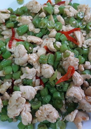 รูปของ ถั่วแขกผัดไก่