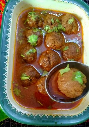 A picture of Mutton koftay.