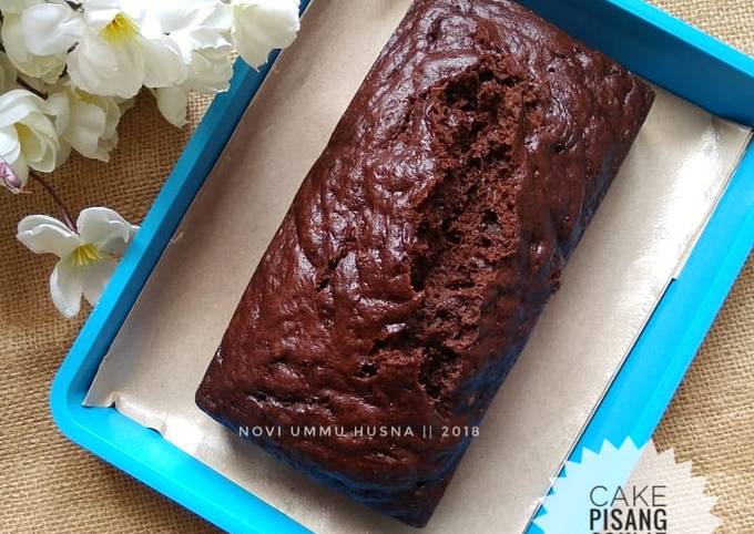 Langkah Mudah untuk Menyiapkan Cake pisang coklat kukus no mixer,1 telur, moist n nyoklat, Lezat