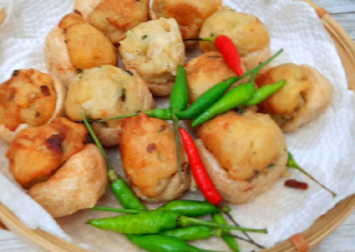 Tahu isi ayam kentang || camilan uenak pool😁😋