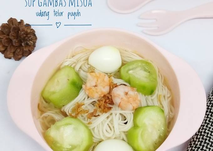 Sup Gambas Misoa Udang Telur Puyuh (MPASI 9m+)