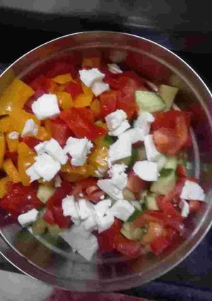 A picture of Capsicum vegies salad.