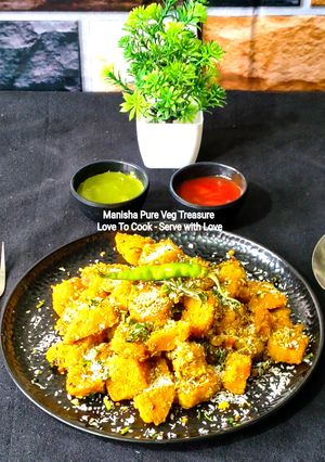 A picture of Bottle Gourd Muthiya - Lauki-Doodhi Muthiya - Travel Snacks - School Office Lunch Box Pack.