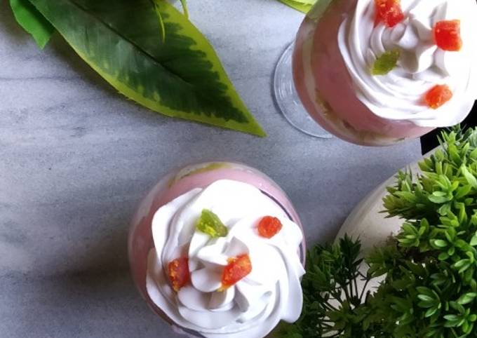 Step-by-Step Guide to Prepare Super Quick Homemade Strawberry fruit custard 🍓🍌🍏🍧🍨