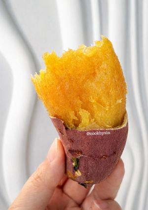 Foto resep Korean Baked Sweet Potato / Ubi Panggang Ala Korea (Ice Bath Method - Simple keluar Madu)