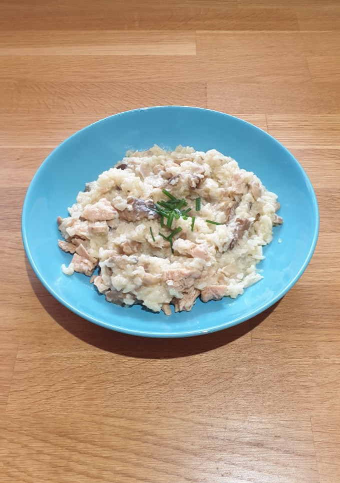 Una foto de Risotto de champiñones y setas