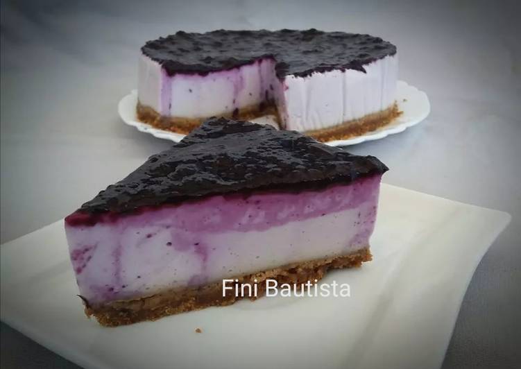 Cheesecake de + proteína y mermelada de arándanos (sin azúcar)