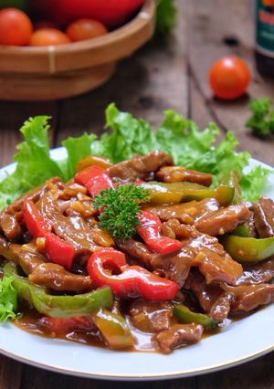 Foto resep Daging masak kecap paprika