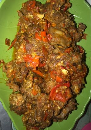 Foto resep Daging goreng cabe pedas