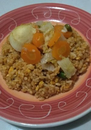 Foto resep Nasi Goreng Telur ayam Kampung & topping tumisan