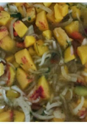 Una foto de Ceviche de durazno