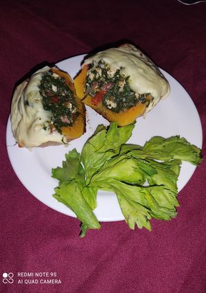 Una foto de Calabaza rellena