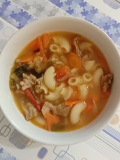 Foto resep Sop daging makaroni