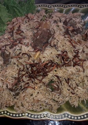 A picture of Hara masala pulao.