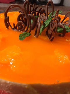 Una foto de Cheesecake de naranja