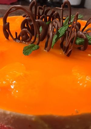 Una foto de Cheesecake de naranja