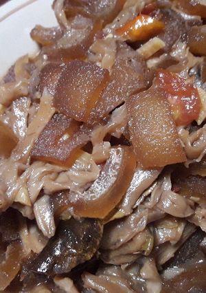 Foto resep Oseng kikil jamur tiram