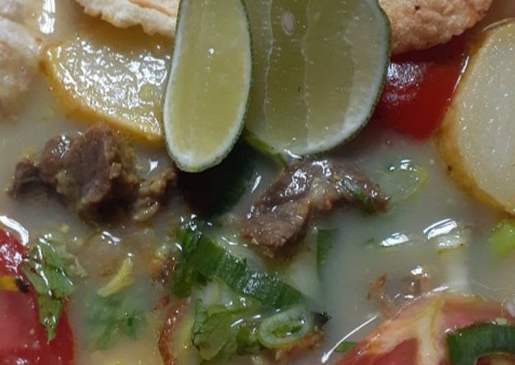 Resep Soto betawi simple pake susu Anti Gagal