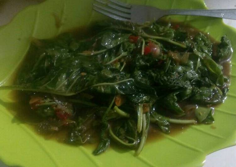 Cah Bayam Bumbu Rujak