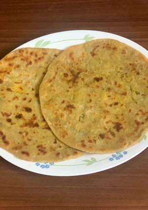 A picture of Sweet Corn potato paratha.