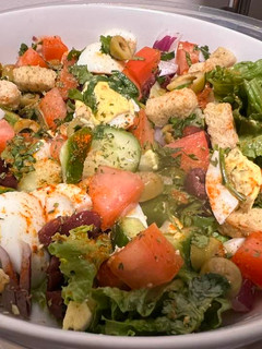 A picture of Mediterranean egg salad.