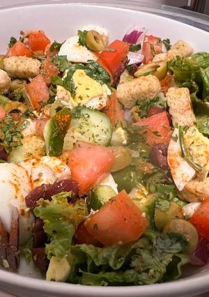 A picture of Mediterranean egg salad.
