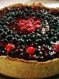 Chessecake arándano-frambuesa estilo arcoiris