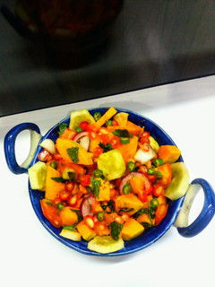 A picture of Mango salsa salad.