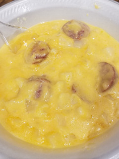 A picture of Cheesy Sausage and Potato Chowder.