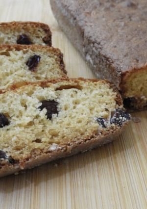 Una foto de Budín de vainilla con chips de chocolate