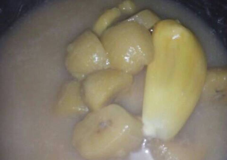 Kolak pisang kepok+nangka