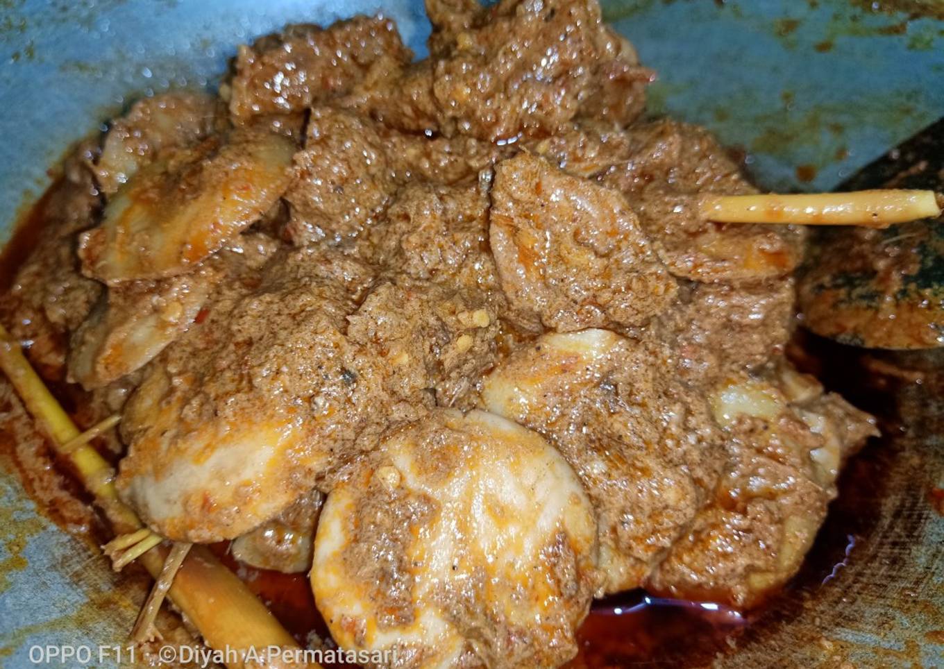 Rendang daging jengkol simple