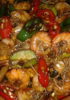 Foto resep Tumis Udang Pete Cabe Ijo