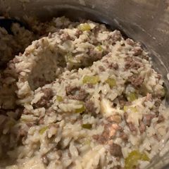 A picture of Instant Pot Hamburger and Rice.