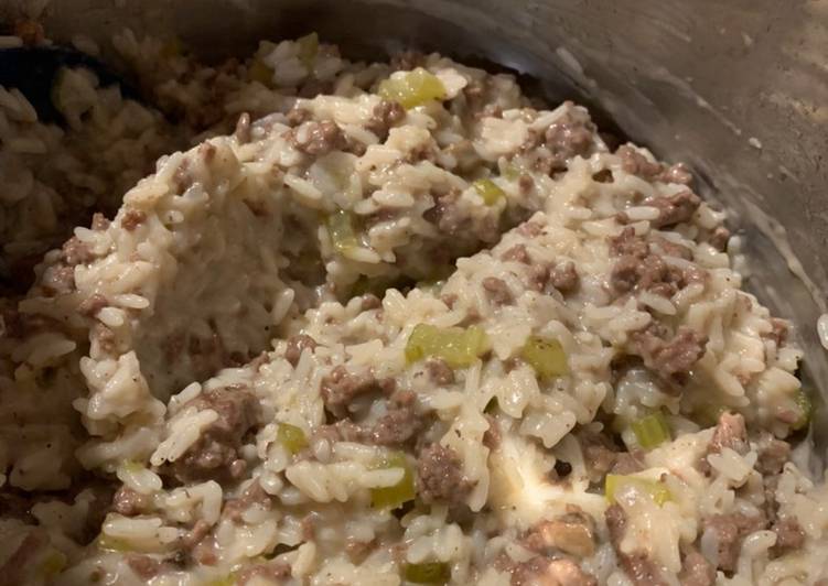 Steps to Cook Delicious Instant Pot Hamburger and Rice