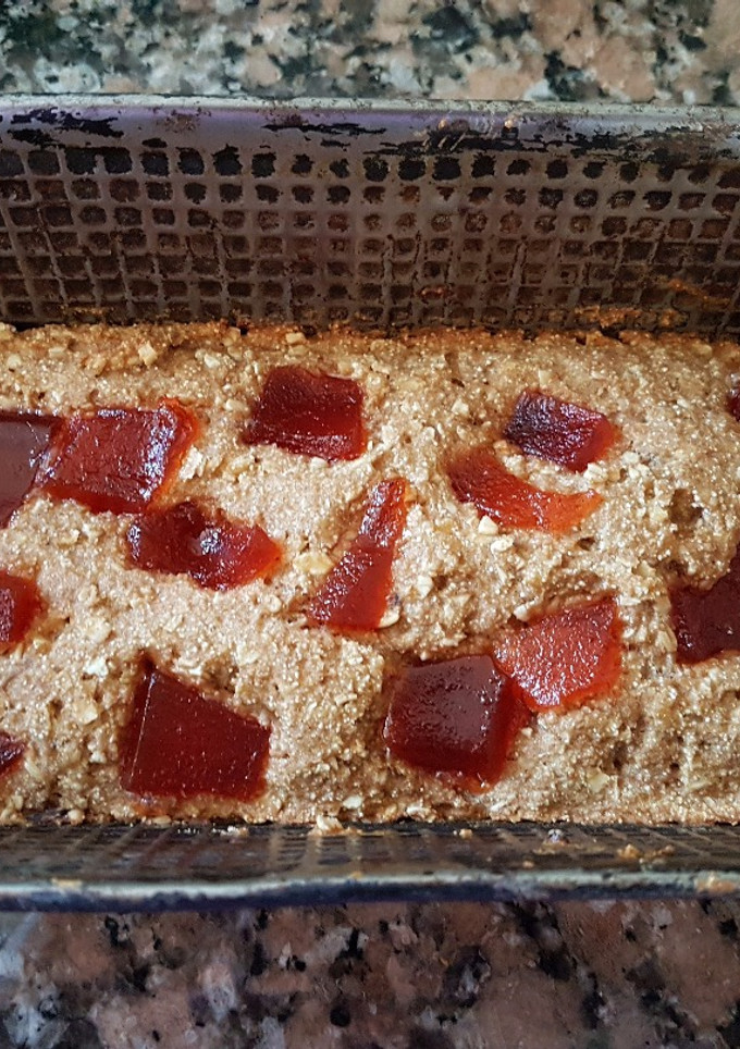 Una foto de Budín saludable de banana y membrillo