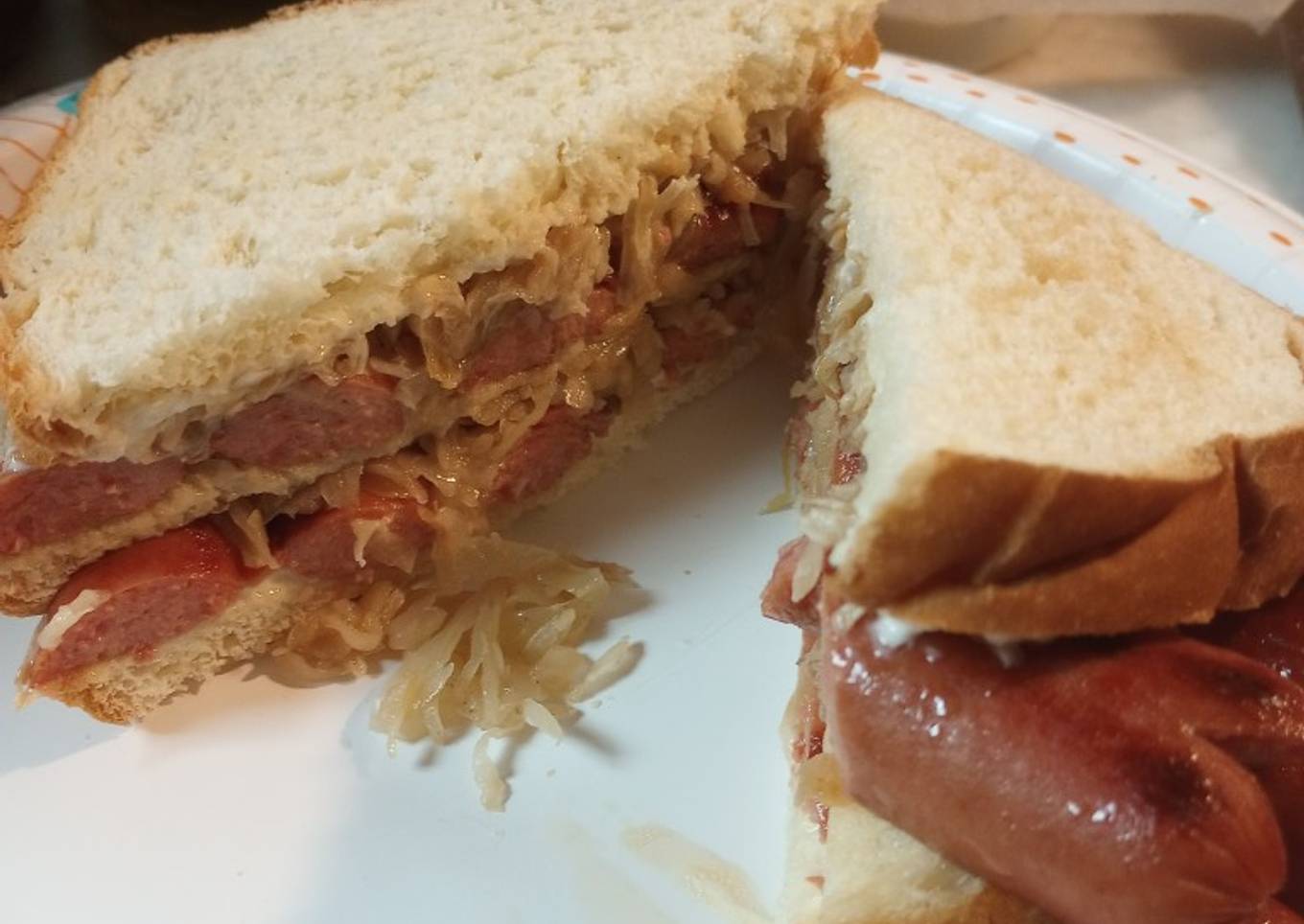 DoubleDog and Sauerkraut Sandwiches