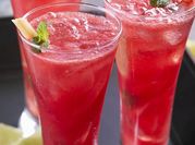A picture of water melon mint juice