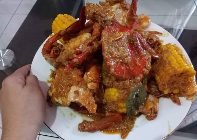 Kepiting udang saos padang