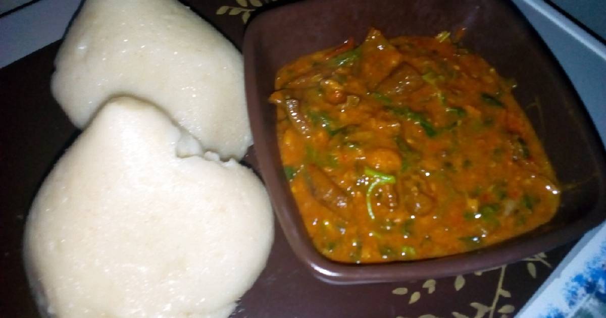 Tuwan semo with ogbono soup Recipe by Zeesag Kitchen - Cookpad