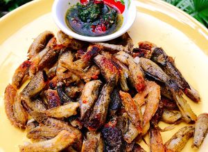 Hình của món Cá Bống Chiên Giòn Mắm Ngò.