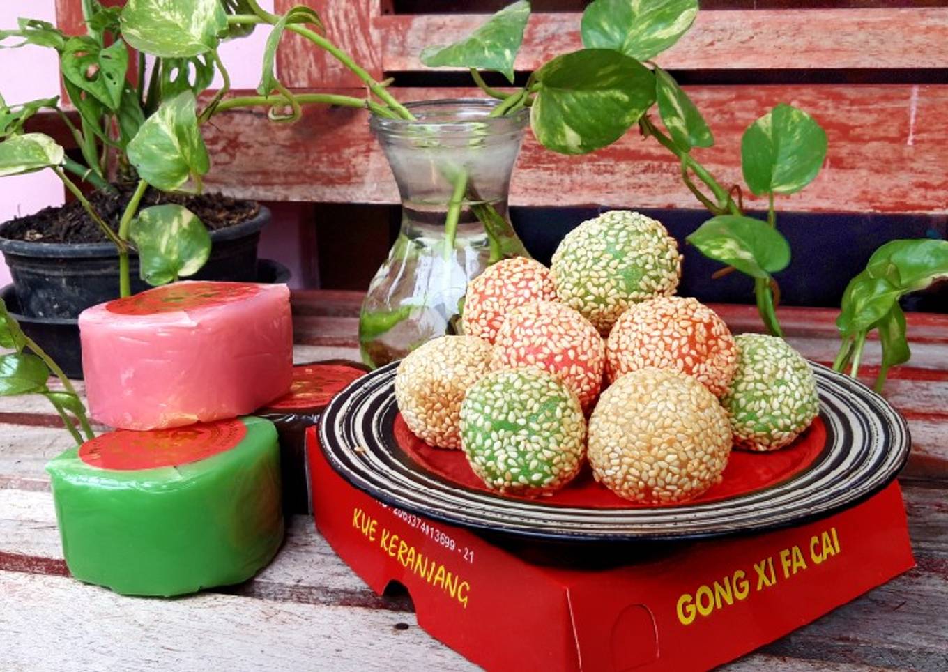 Resep Onde onde Mochi isi kue Keranjang Resep Onde onde Mochi isi kue Keranjang