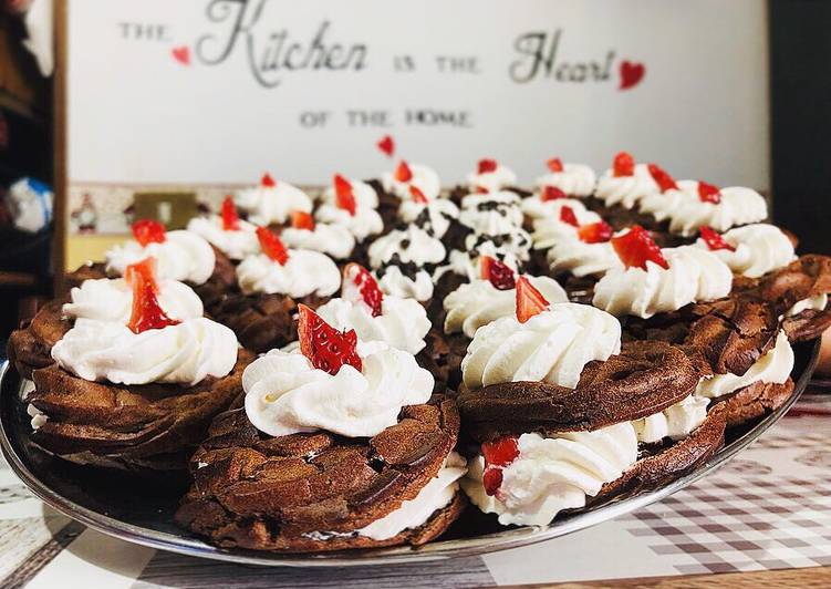 Zeppole cacao e fragole al forno