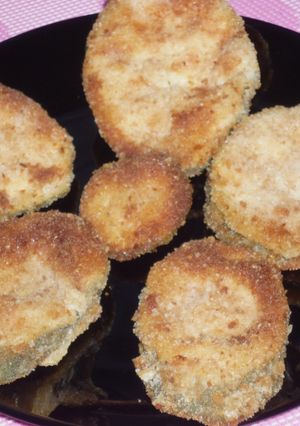 Rántott cukkini (sütőben) recept fotója